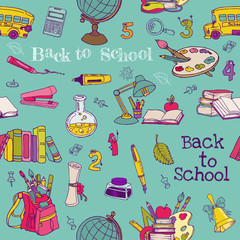 Back to School - Seamless Background - for design, texture
