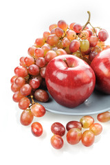 apples and grapes