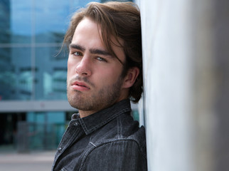 Close up portrait of a cool man