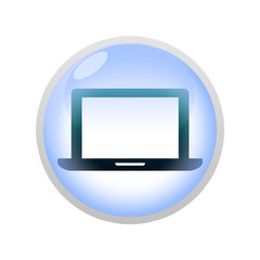 Icone bulle d'eau : ordinateur portable