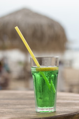 coctail on wooden table