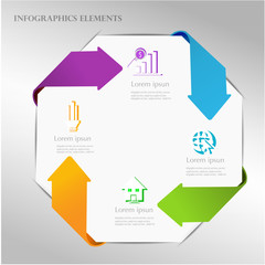 Abstract arrow infographics template. Vector illustration.