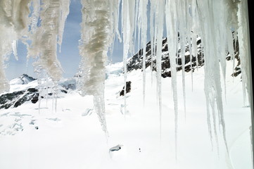 icicle on Jungfrau, mountain