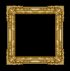Golden picture frame