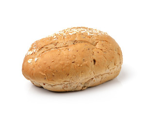 whole wheat bread isolated on white background