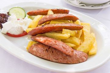 grilled sausages