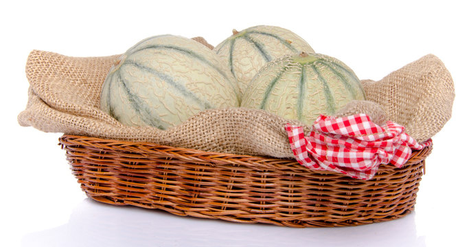 Melons in a basket