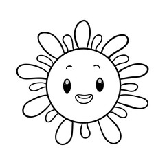funny sun coloring book