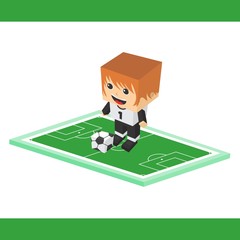 Fototapeta premium soccer cartoon boy