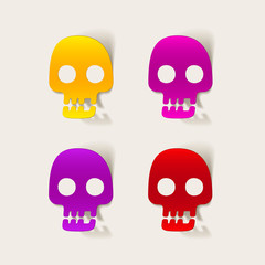 realistic design element: skull