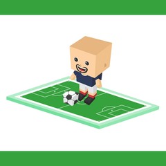 Fototapeta premium soccer cartoon boy
