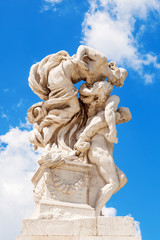 Fototapeta na wymiar historische Skulptur in Rom