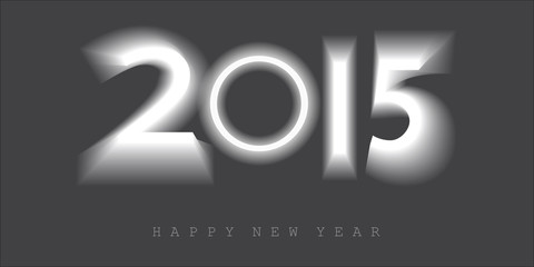 Happy new year 2015, letters with white shadow