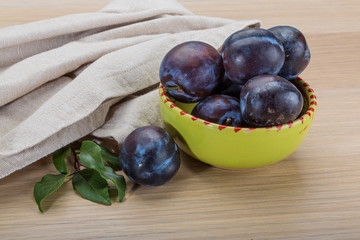 Ripe fresh plum