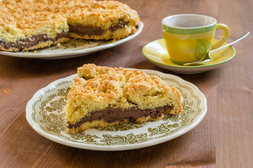 Torta sbriciolata con crema al cacao