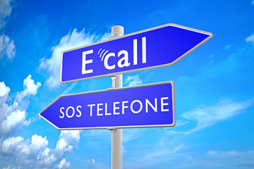 E-CALL  automatic phone call in an accident