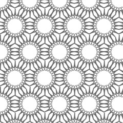 Vector seamless pattern, geometric tiles monochrome background