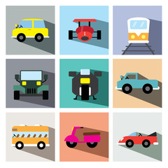 car icon set illustration eps10