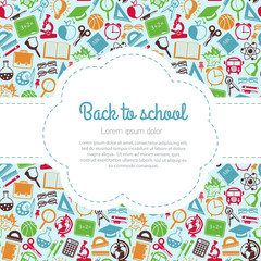 Back to school colorful background with space for text