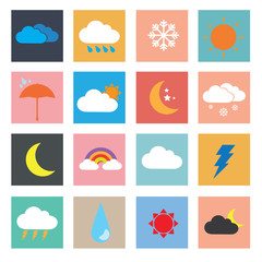 Obraz premium weather icon set vector illustration eps10