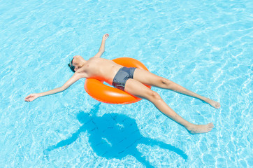 Boy in the pool