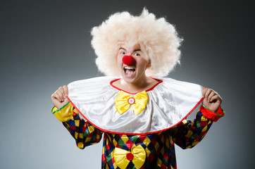 Funny clown in the studio © Elnur