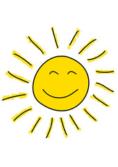 Gezeichneter Sonnenschein