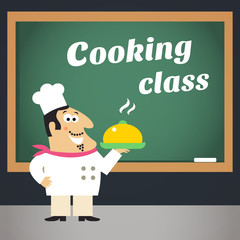 Cooking class advertising poster