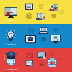 Online education banners