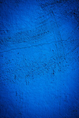 Blue brushed wall background texture