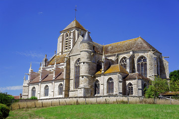 Gothic church in Rumilly-les-Vaudes, France .