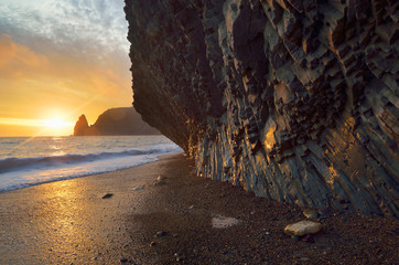 Seascape at sunset