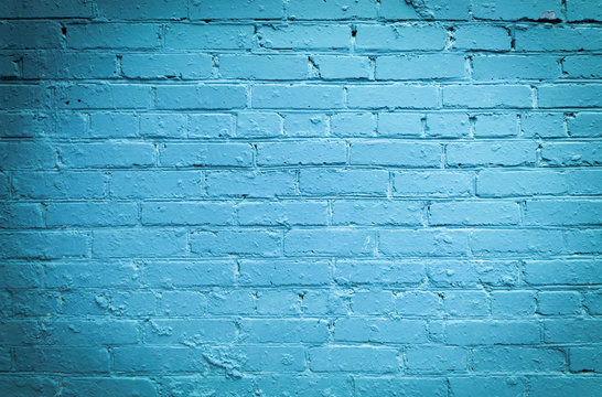 Blue Brick Wall Background