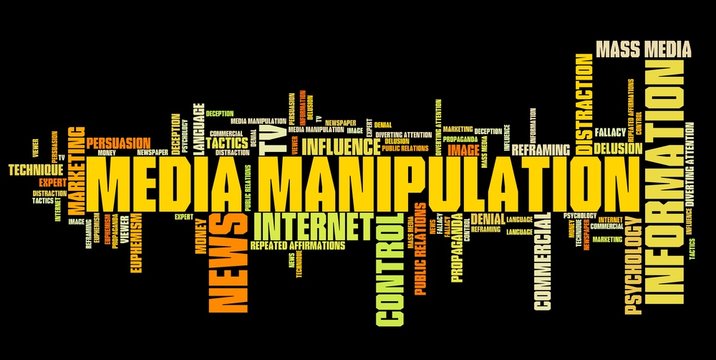 Media Manipulation - Word Cloud Illustration.