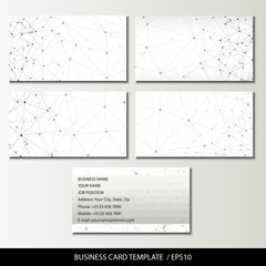 Set of business card templates vector illustration