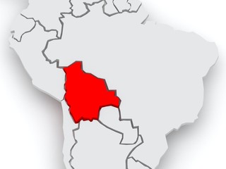 Map of worlds. Bolivia.