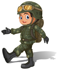 Fototapeta premium A young soldier