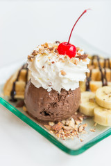 Waffle ice cream