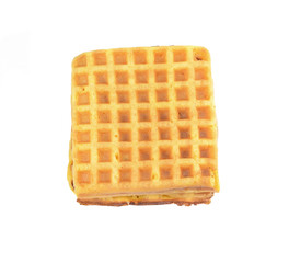 waffles isolated on white
