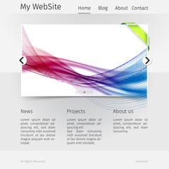 Website design template - grayscale version