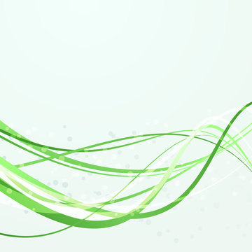 Green Swoosh Abstract Lines Template