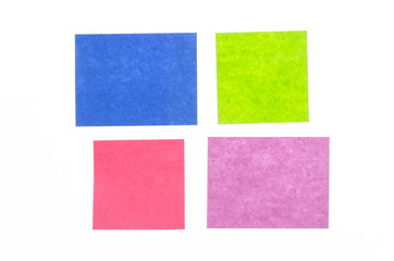 Paper note isolated on white background
