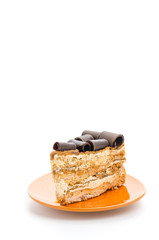 Coffee cake isolated on white background