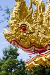 Thai dragon or king of Naga statue