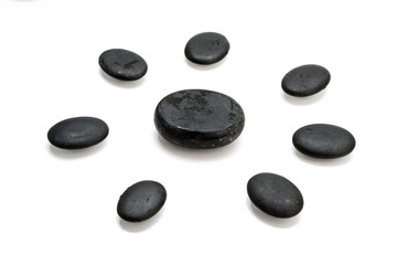 black pebbles