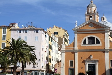 Fototapeta na wymiar Ajaccio cathedral, Corsica island, France.