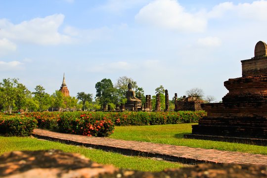sukhothai historical park at Sukhothai province in Thailand