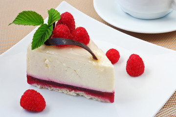 Pastry with a raspberry