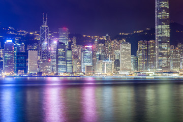Obraz premium Hong Kong skyline at night