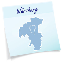 Wuerzburg als Notizzettel